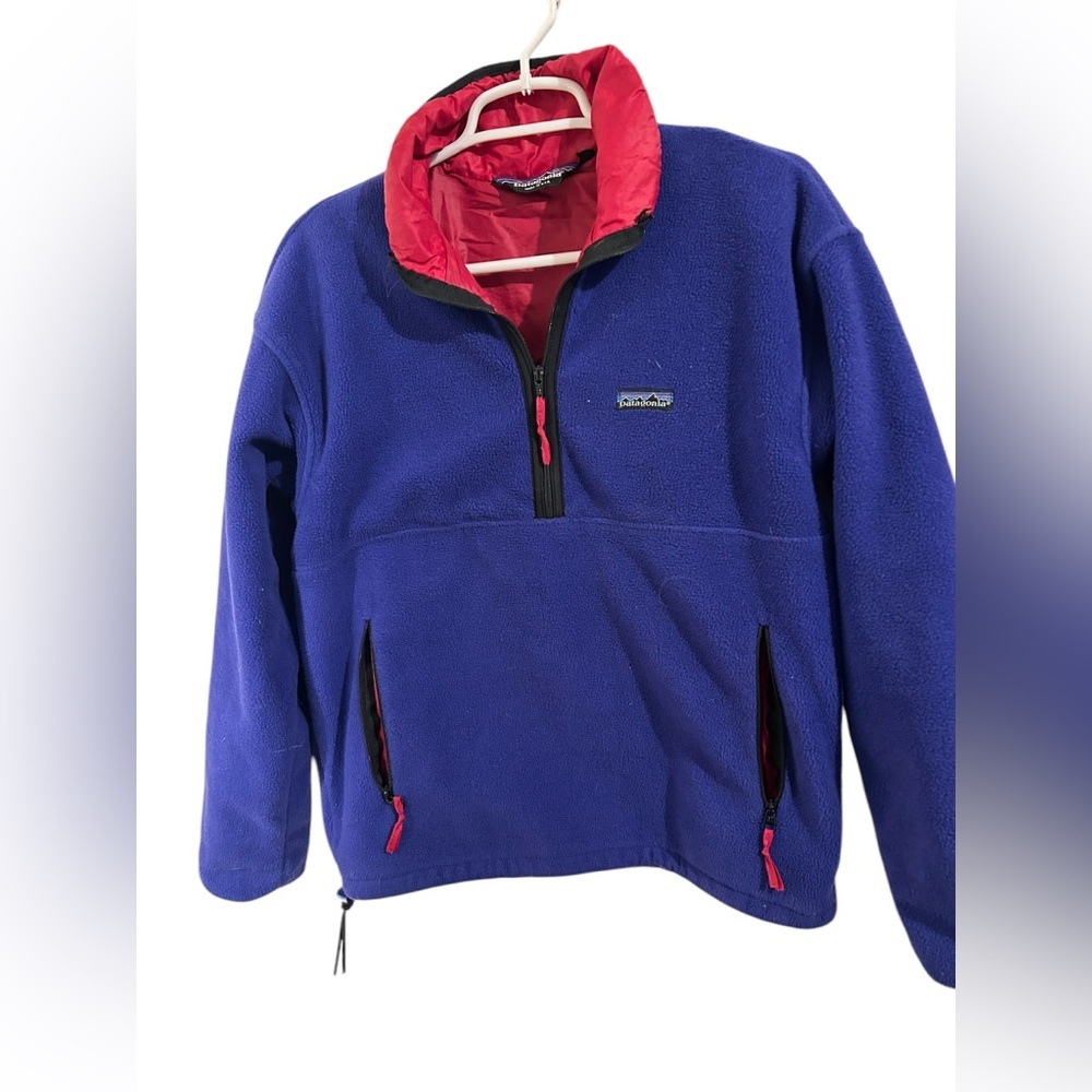 Vintage Patagonia Purple Half Zip Fleece Jacket Made in The USA